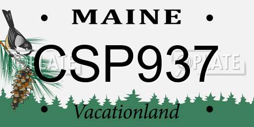 CSP937 Maine License Plate