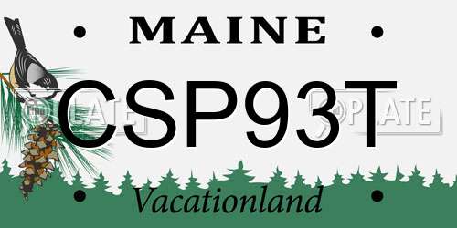 CSP93T Maine License Plate