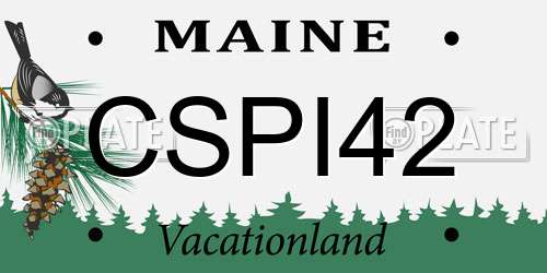 CSPI42 Maine License Plate