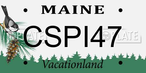 CSPI47 Maine License Plate