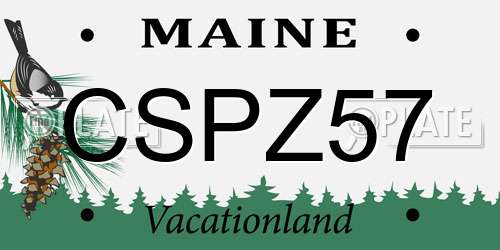CSPZ57 Maine License Plate