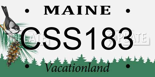 CSS183 Maine License Plate
