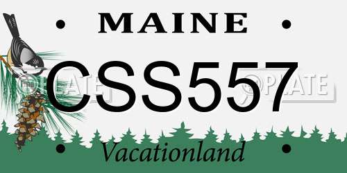 CSS557 Maine License Plate