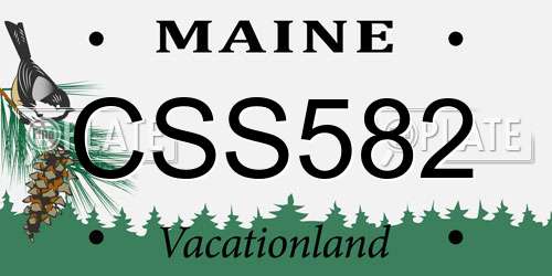 CSS582 Maine License Plate