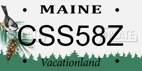 CSS58Z Maine License Plate