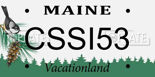 CSSI53 Maine License Plate