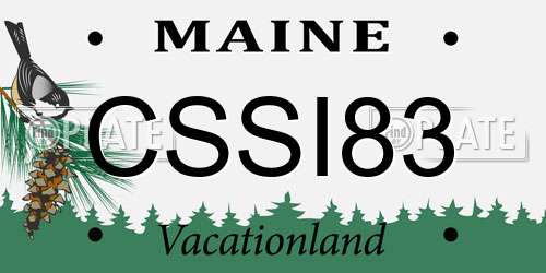 CSSI83 Maine License Plate