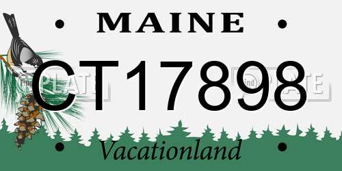 CT17898 Maine License Plate