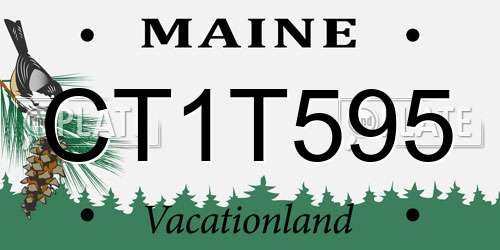 CT1T595 Maine License Plate
