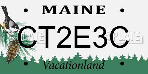 CT2E3C Maine License Plate