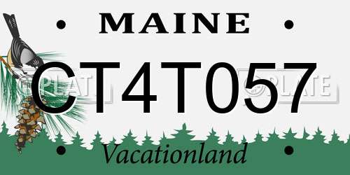 CT4T057 Maine License Plate