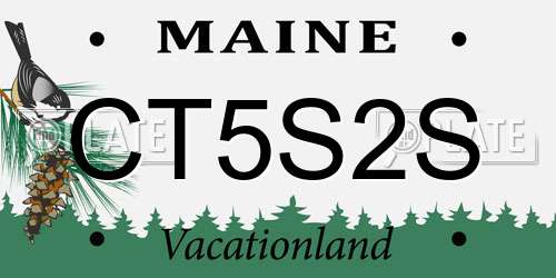 CT5S2S Maine License Plate