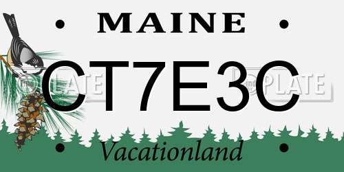 CT7E3C Maine License Plate