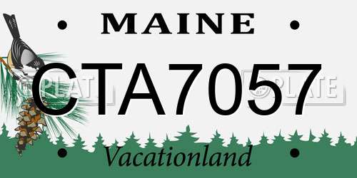 CTA7057 Maine License Plate