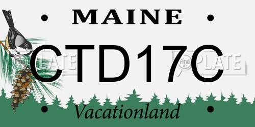 CTD17C Maine License Plate