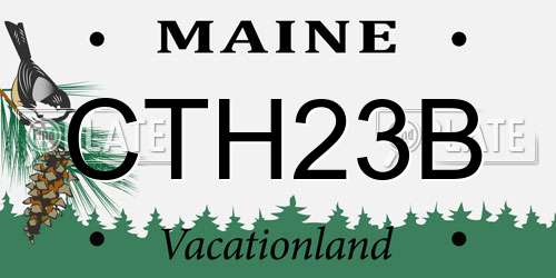 CTH23B Maine License Plate