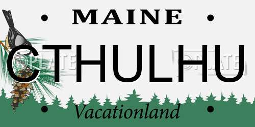 CTHULHU Maine License Plate