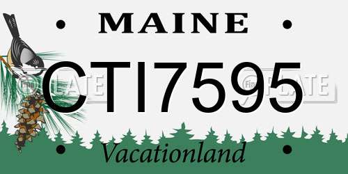 CTI7595 Maine License Plate