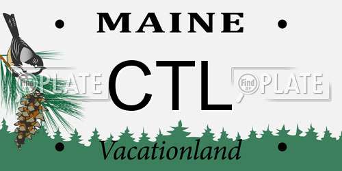 CTL Maine License Plate