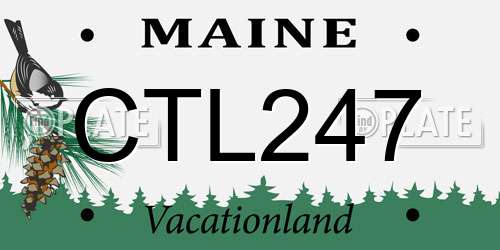 CTL247 Maine License Plate