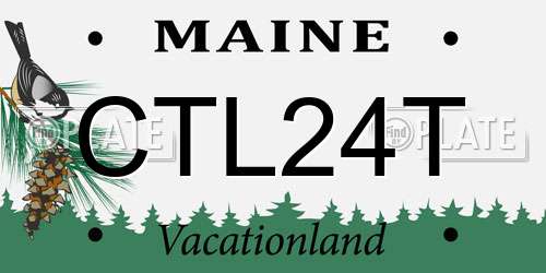 CTL24T Maine License Plate