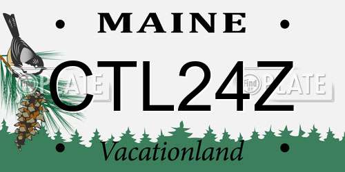CTL24Z Maine License Plate