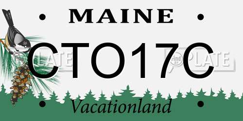 CTO17C Maine License Plate