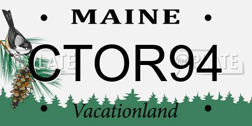 CTOR94 Maine License Plate