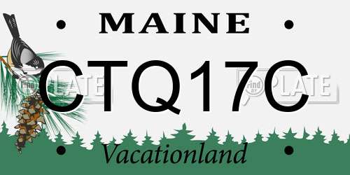 CTQ17C Maine License Plate
