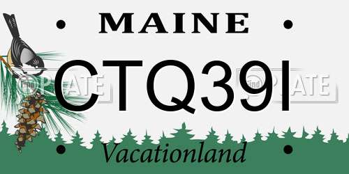 CTQ39I Maine License Plate