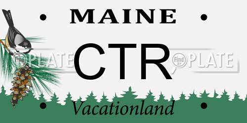 CTR Maine License Plate