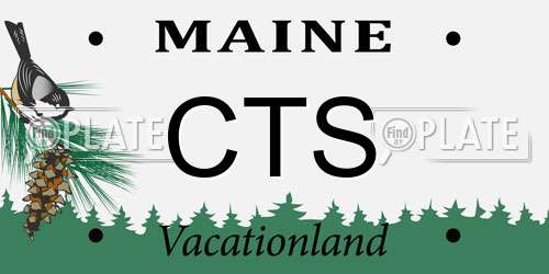 CTS Maine License Plate