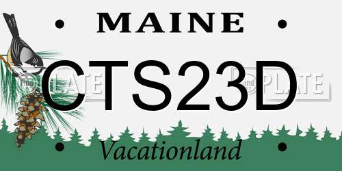 CTS23D Maine License Plate