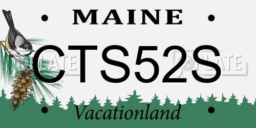 CTS52S Maine License Plate