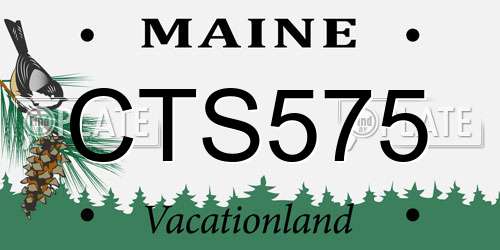 CTS575 Maine License Plate