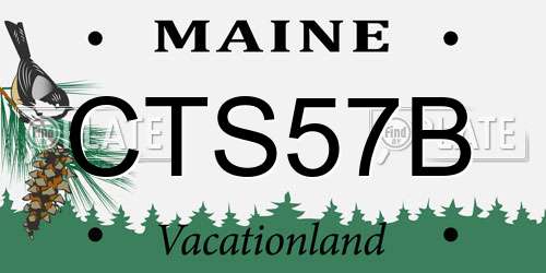 CTS57B Maine License Plate