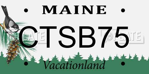 CTSB75 Maine License Plate