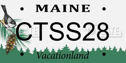 CTSS28 Maine License Plate