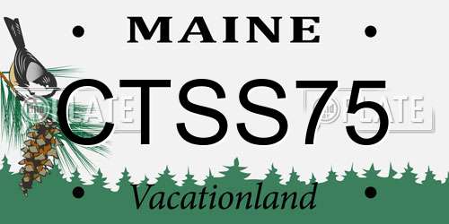 CTSS75 Maine License Plate