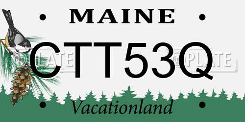 CTT53Q Maine License Plate