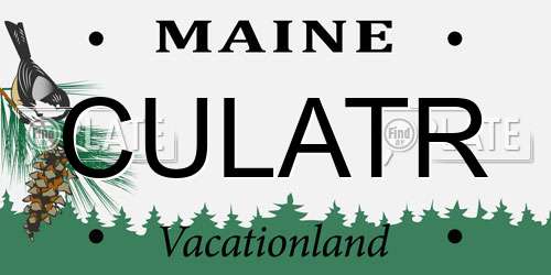 CULATR Maine License Plate