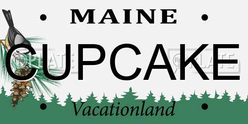CUPCAKE Maine License Plate