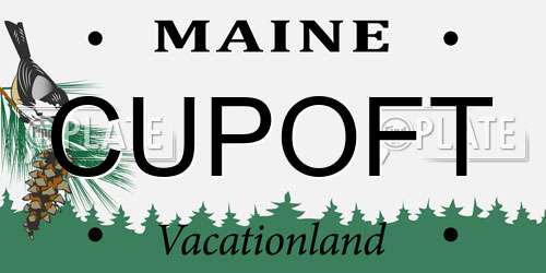 CUPOFT Maine License Plate