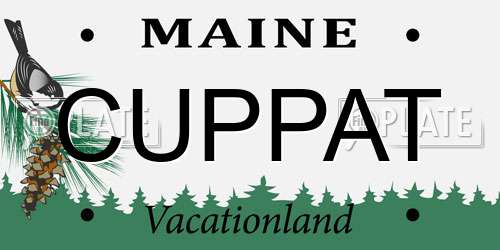 CUPPAT Maine License Plate