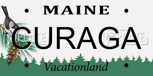 CURAGA Maine License Plate