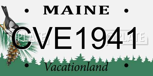 CVE1941 Maine License Plate