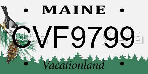 CVF9799 Maine License Plate