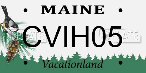 CVIH05 Maine License Plate