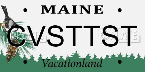 CVSTTST Maine License Plate