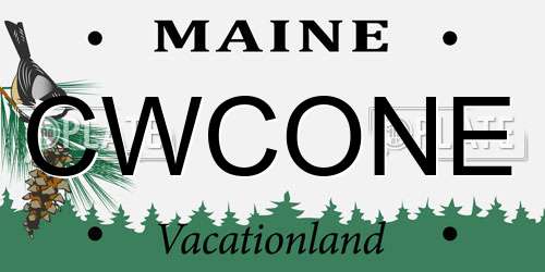 CWCONE Maine License Plate